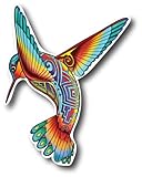 Hummingbird 4 Inch Waterproof Decal Sticker Tribal Horse American Patriot Mountain Cherokee Nation Dream Catcher Buffalo Native Moon Teepee Scorpion Hunter CS1572-2PK