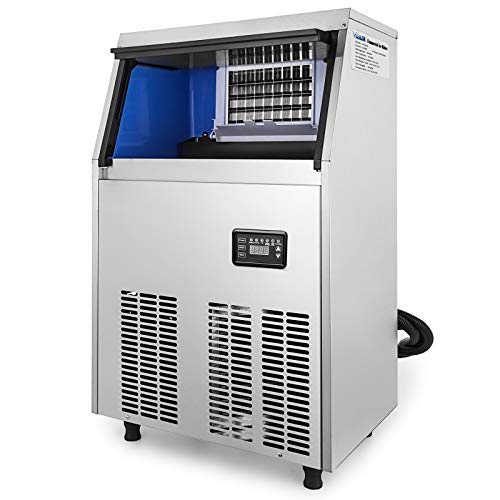 Chaneau Machine à Glaçon Commerciale Capacité De 40kg Machine à Glace Professionnelle électrique En Acier Inoxydable 304 (50kg)