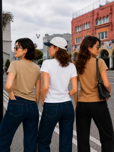 Image of London Hills tops for woman | tshirt for woman | t shirt for womans| tops for women western | western tops for woman's | women t shirt | women tees | gym tshirt for women workout | t shirts Round Neck