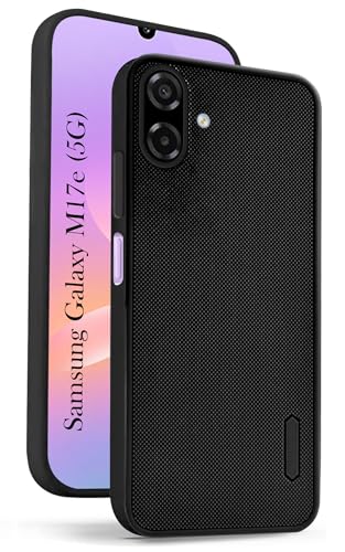 Image of Jkobi Rubberised Back Cover Case for Samsung Galaxy M17e (Textured Grip Design | Micro-Fiber Cloth Inside | Slim and Light Weight | Soft Touch and Feel)