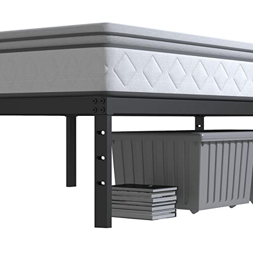 Maenizi King Size Bed Frame No Box Spring Needed, 12 Inch Heavy Duty King Platform Bed Frame Support Up To 3000 Lbs, Easy Assembly, Noise Free, Black #TOP4