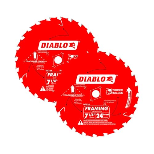 Diablo Framing Saw Blade for Wood - 7-1/4" x 24-Tooth,