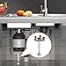 Antrader Garbage Disposal Support,Stainless Steel Adjustable Garbage Disposal Shock Absorber Support Brackets Noise Reduction Installation Kit,1Pcs (18-27cm(7.09