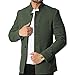 Mens Casual Suit Blazer Jackets Stand Mandarin Collar Lightweight Lined Sport Coats Business Coats (US, Alpha, Large, Regular, Regular, Dark Green)