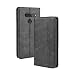 Produktbild Dedux Flip Hülle kompatibel mit LG Q70, Retro Leder Brieftasche Abdeckung Magnetverschluss Folio Ständer Kartensteckplätze Handyhülle, Schwarz