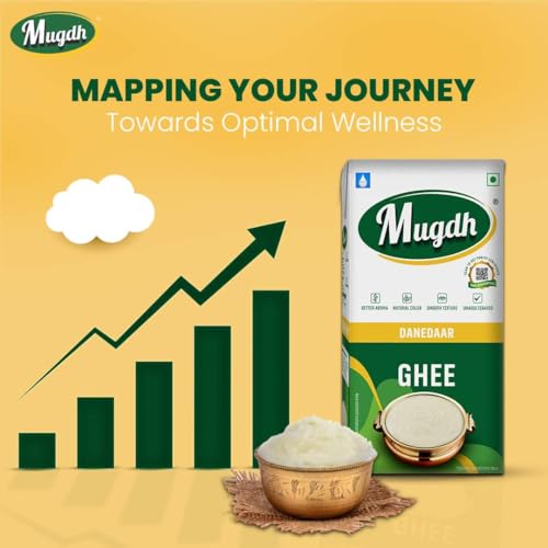Image of Mugdh 100% Pure Daanedaar Desi Ghee with Good Taste | Naturally improves digestion and boosts immunity -1L