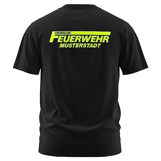 Feuerwehr | Freiwillige Feuerwehr | Neon Gelb Brust & Rücken Aufdruck