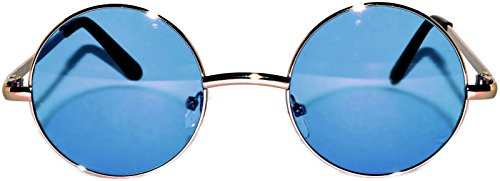 OWL Set of 3 Pairs Round Retro Vintage Circle Sunglasses Colored Metal Frame Small model 43 mm3