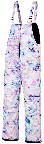 Image of CREATMO US Girl's Snow Bibs Kids Ski Pants Waterproof Insulated Winter Overalls