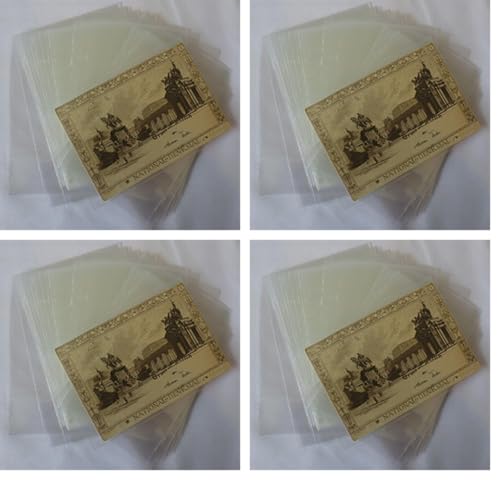 100 Ansichtskartenhüllen Postkarten-Hüllen für alte Postkarten Schutzhüllen (Packung mit 4)
