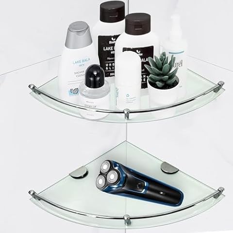 Jacgood Glass Corner Shelf Set, 2 Pack Cover