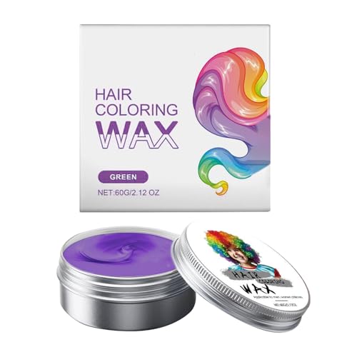 Cera de color de cabello | 60 g de tinte para el cabello temporal y bálsamo de peinado | Color instantáneo para cosplay, Halloween, fiestas | Crema para colorear de cabello de moda lavable para la esc