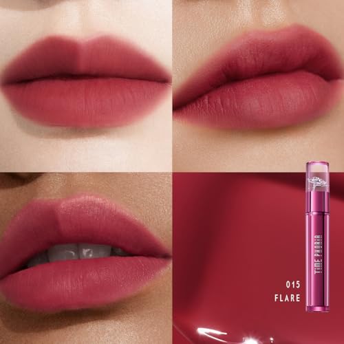 Image of Altera Blurring Tint Lip Stain 015 Flare, Deep Peddish Pink Glossy to Soft Matte Finish, Blur Lip Lines, Weightless No-Sticky Airy Velvet Texture, Vibrant Hydrating Long-Lasting Lip Makeup