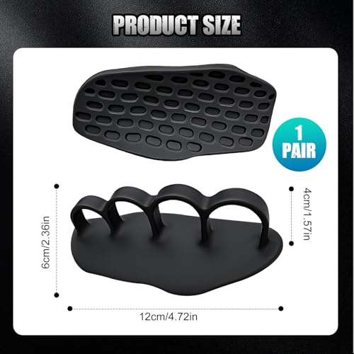Image of 1 Pair Weight Lifting Grip | Anti-Slip Silicone Gym Hand Grip for Weight Lifting, Dumbbell, Deadlift | Gym Accessories for Man and Women (Black)