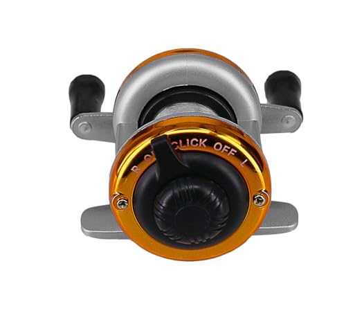 KTGCOZS AC100 Ultra-Light MIni Fishing Round Baitcasting Reel Right Hand Saltwater Conventional Reel Catfish (Blue)
