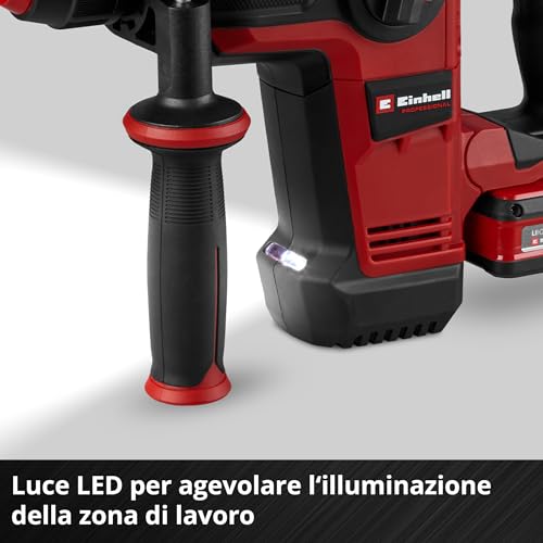 Tassellatore Einhell Professional TP-HD 18/28 Li Bl +4 (1X 3,0Ah+) Power X-Change (18 V, Brushless, 3 J, Sds-Plus, 4 Funzioni, Accessori, Batteria Da 3,0 Ah + Caricabatterie) - 7