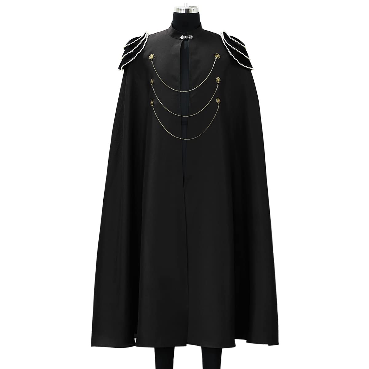 COSDREAMER Costume da uomo mantello strega mantello rinascimentale medievale (Rosso)