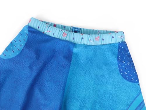 Image of WonderBabe Swimsuit for Girls Princess Two 2 Piece Swimsuit with Skirt Swimwear Swimming Bathing Suit Swim Wear Dress Up Size 5t 6t Light Blue