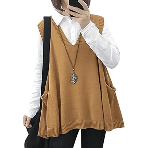 YESNO Women’s Oversized Chunky Sweater Vest Cover