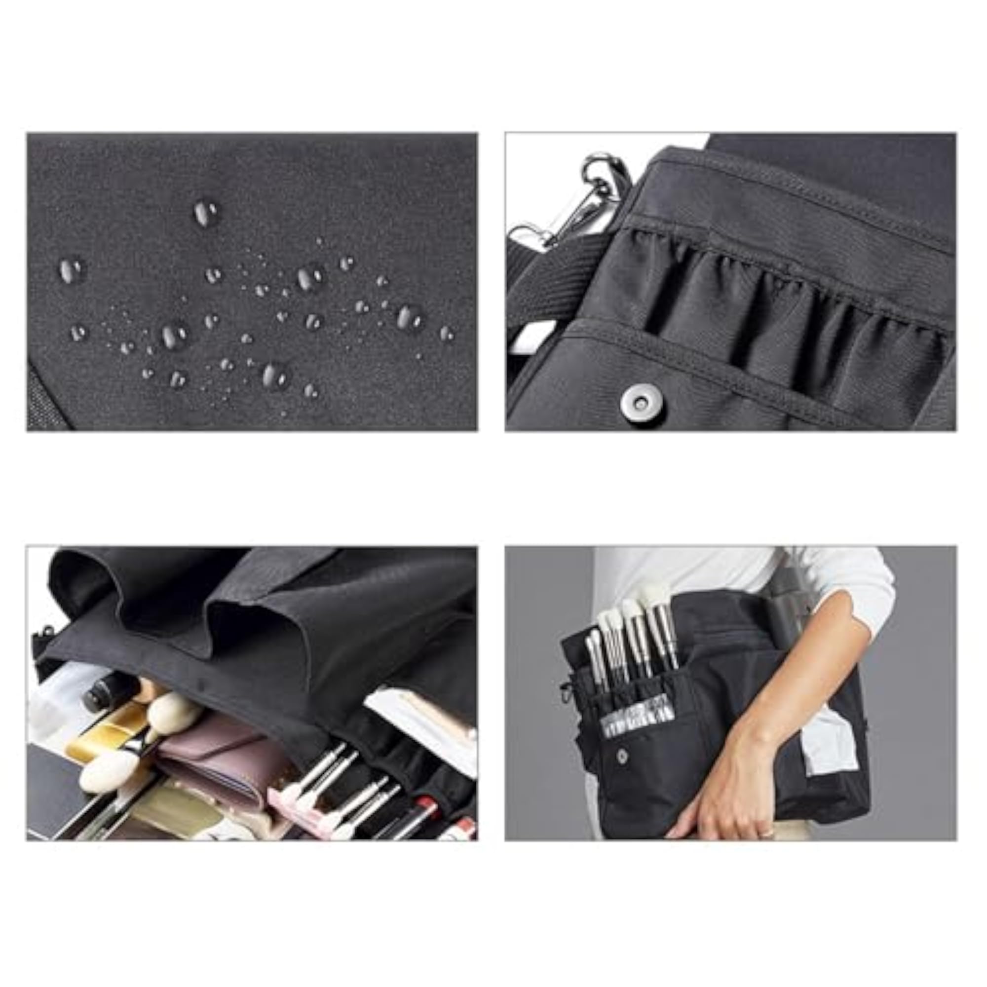 Makeup Brush Waist Bag for Fashion Stylists, Canvas