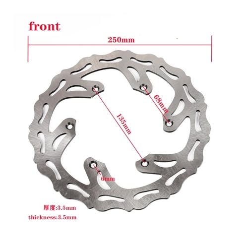 Disque de frein 6 trous motocross YZ250FX WR450F kit complet disques avant arrière - 2