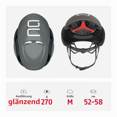 ABUS Rennradhelm GameChanger - Aerodynamischer Fahrradhelm mit optimalen Ventilationseigenschaften für Damen und Herren - Dunkelgrau… – Ansicht 3