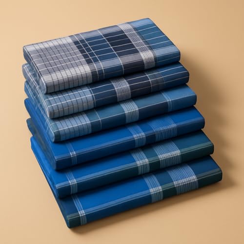 Image of Weavers Villa Men's Mixed Cotton Unstitched Lungi | Soft Breathable Traditional Daily Wear for Men
