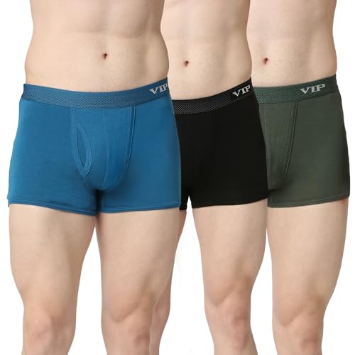 Image of VIP Men's Sensory Cotton Modal Super Soft Trunks With No Marks Elasticized Waistband And Moisture Wicking Properties