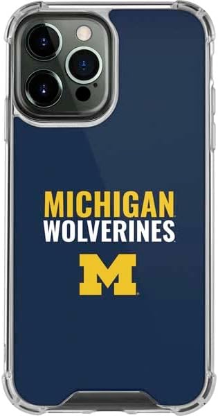 Skinit Clear Phone Case Compatible with iPhone 13 Pro Max - Officially Licensed Michigan Wolverines M Design