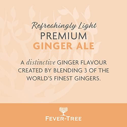 Fever-Tree Refreshingly Light Ginger Ale 8 x 150ml (Pack of 3, Total 24 cans)