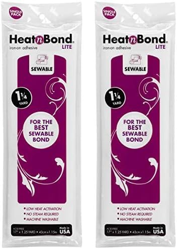 HeatnBondLite Iron-On Adhesive, 17 Inches x 1.25 Yards (3522) (Pack of 2)