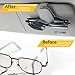 Yuoyar Sunglass Holder for Car, Magnetic Leather Sunglasses Holder and Ticket Card Clip, Car Visor Accessories, 2 Packs (Silver Grey)