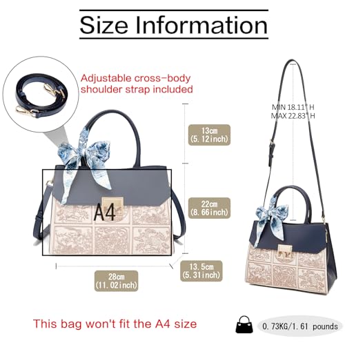 Image of FOXLOVER Medium Tote Bag for Women Designer Vintage Satchel Handbags Top-handle Purses