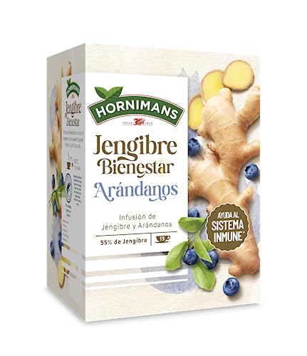 Hornimans Infusión de Jengibre con Arándanos 100% Natural | 15 bolsitas | Sin Teína