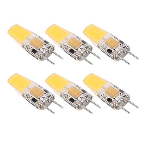 Fafeicy 6Pcs Glühbirne, 500LM 5W COB Silikon Deckenlampe Glühbirne, GY6.35 Lampenfassung, 360° Abstrahlwinkel und 2700K-3000K Farbtemperatur, für Wohnzimmer Cover