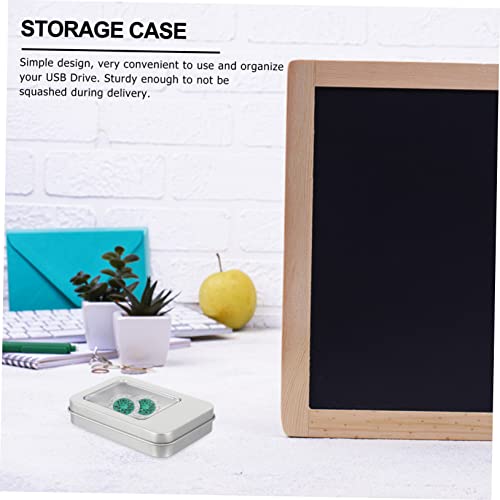 Caja metálica Artibetter 10 pcs para USB con ventana miniatura 5