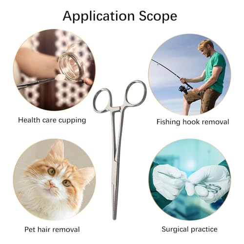 SinChic Hämostatische Pinzette,Edelstahl Hemostat Hund Katze Haustier Schere Haustier Puller Pinzette für Haustier Grooming Hund Ohr Haar Puller Locking Forceps