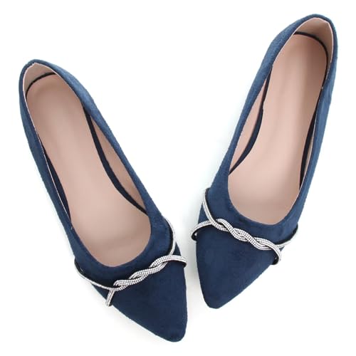 Image of Stunner Womens Flats Fashion Pointed Toe Bowknot Ballet Flats Cute Slip On Dress Flats Comfortable Party Wedding Flats2