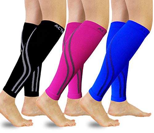 Calf Compression Sleeves 20-30 mmHg Graduated Compression, Performance Support Shin Splint,Ideal for Sports,Flight