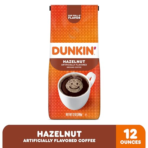 Dunkin' Hazelnut Flavored Ground Coffee, 12 Ounce (Pack of 1)