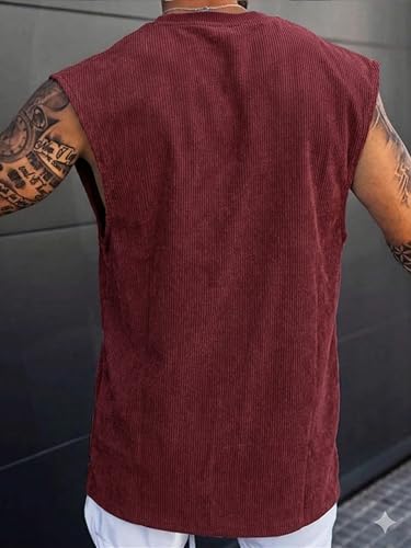 Image of RodZen Mens Polyester Tank Tops Sleeveless Round Neck T-Shirt for Gym, Running and Outdoor