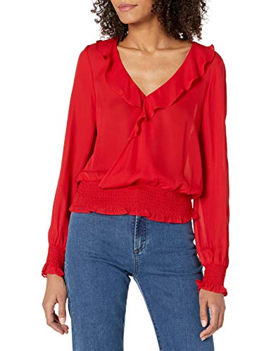 Parker Women's Long Sleeve, Quincy Blouse, Monarch Red, M