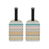 Jeansame Lot de 2 étiquettes à bagages rayées pour l'automne et l'Action de grâce