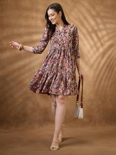 Image of Globus Women Mini Ethnic Dresses (3641403001 Multi S) Multicolour