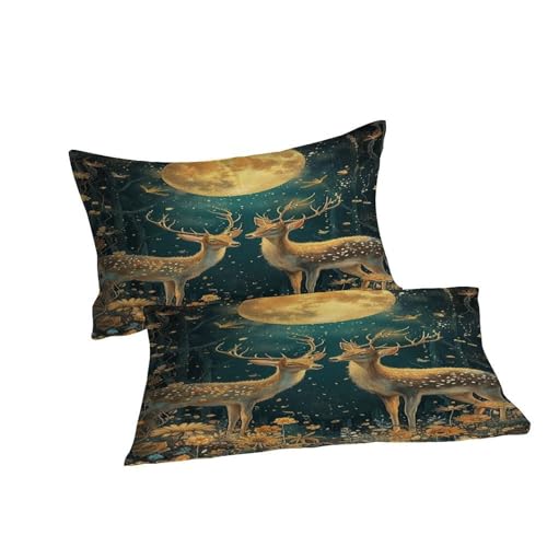 Parure de lit cerf 260x220 microfibre haute densité Full Moon
