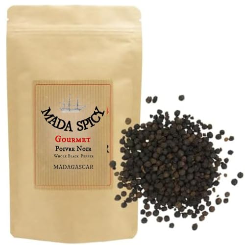 Pimienta negra grano de Madagascar 125g ' Bolsa kraft resellable'
