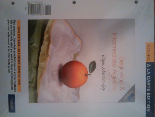 Beginning & Intermediate Algebra: Books a La Ca... 0321600495 Book Cover