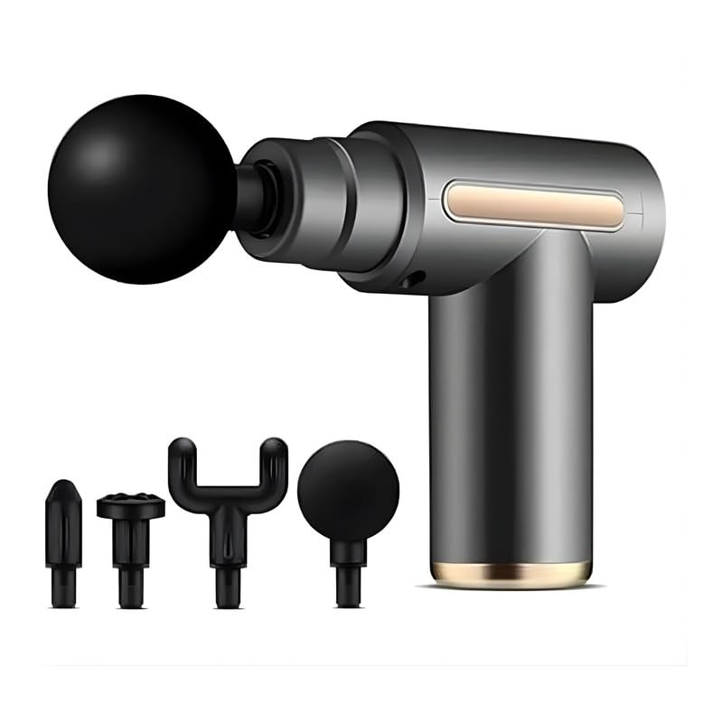 VOCO Massage Gun for Body Pain Relief | Deep Tissue Percussion Massager for Back, Neck, Legs & Muscles | Rechargeable Handheld Body Massager | Gift for Men & Women | Grey-image-47