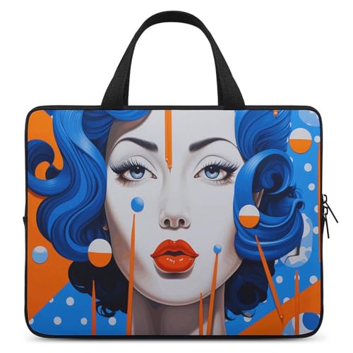 Sac ordinateur portable bandoulière ergonomique orange bleu contre chocs