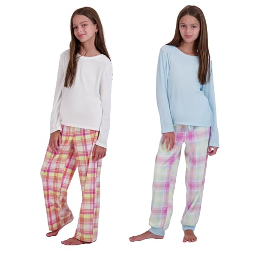 Girls Pajamas Set, Soft Cozy 4-Piece Set, pjs for girls, kids pajamas girls, teen pajamas size 7-16